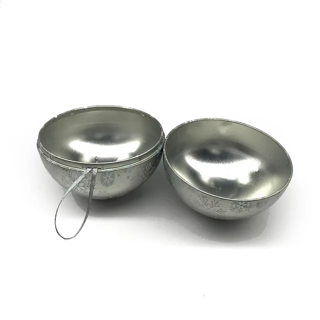  Рождественские металлические подарочные коробки в форме шара жестяная коробка с лентой