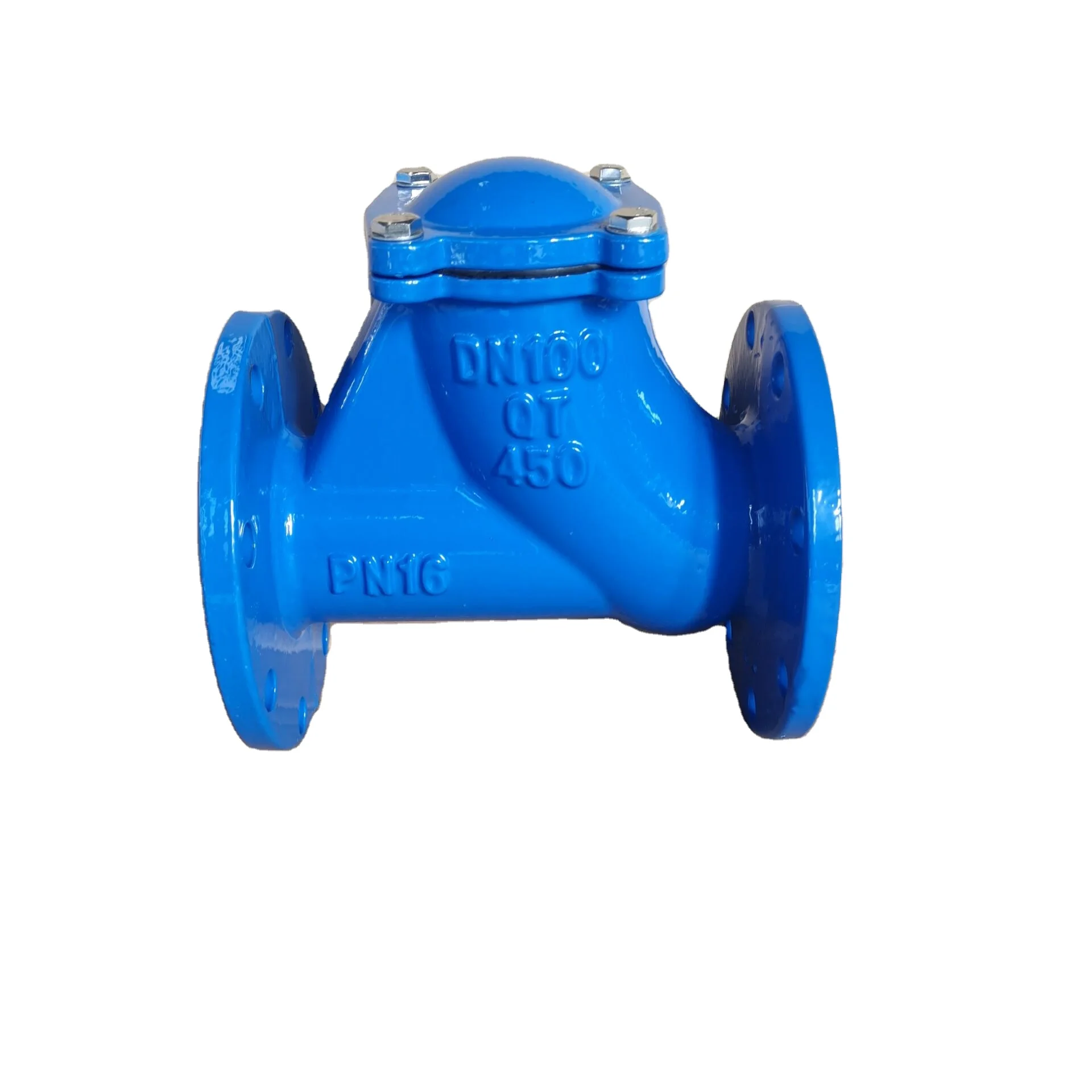DIN-F6 Rubber Ball Check Valve Cast Iron One-way Non Return Type Valve