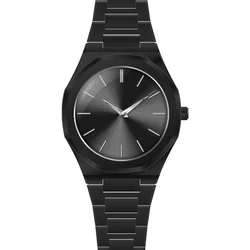 Luxury stainless steel men watch with dial customize Japanese quartz movement waterproof business slim wrist watch