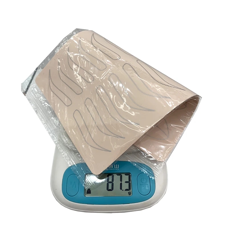 Two sides 1.5mmthickness Tattoo Practice Silicon Skin for Permanent Makeup and Microblading Nano brows ombre brows/lips