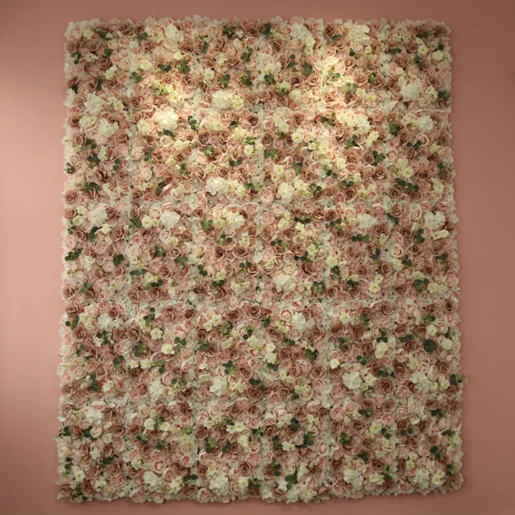 Artificial floral backdrop rose artifical silk flower wall Panel for wedding indoor outdoor decoration simulation lawn