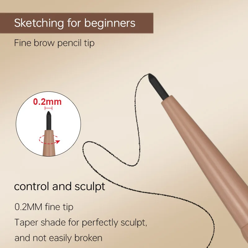 Wholesale dual-ended eyebrow pencil shaping eyebrow tinting pencil eyebrow pencil and brush 2 in 1
