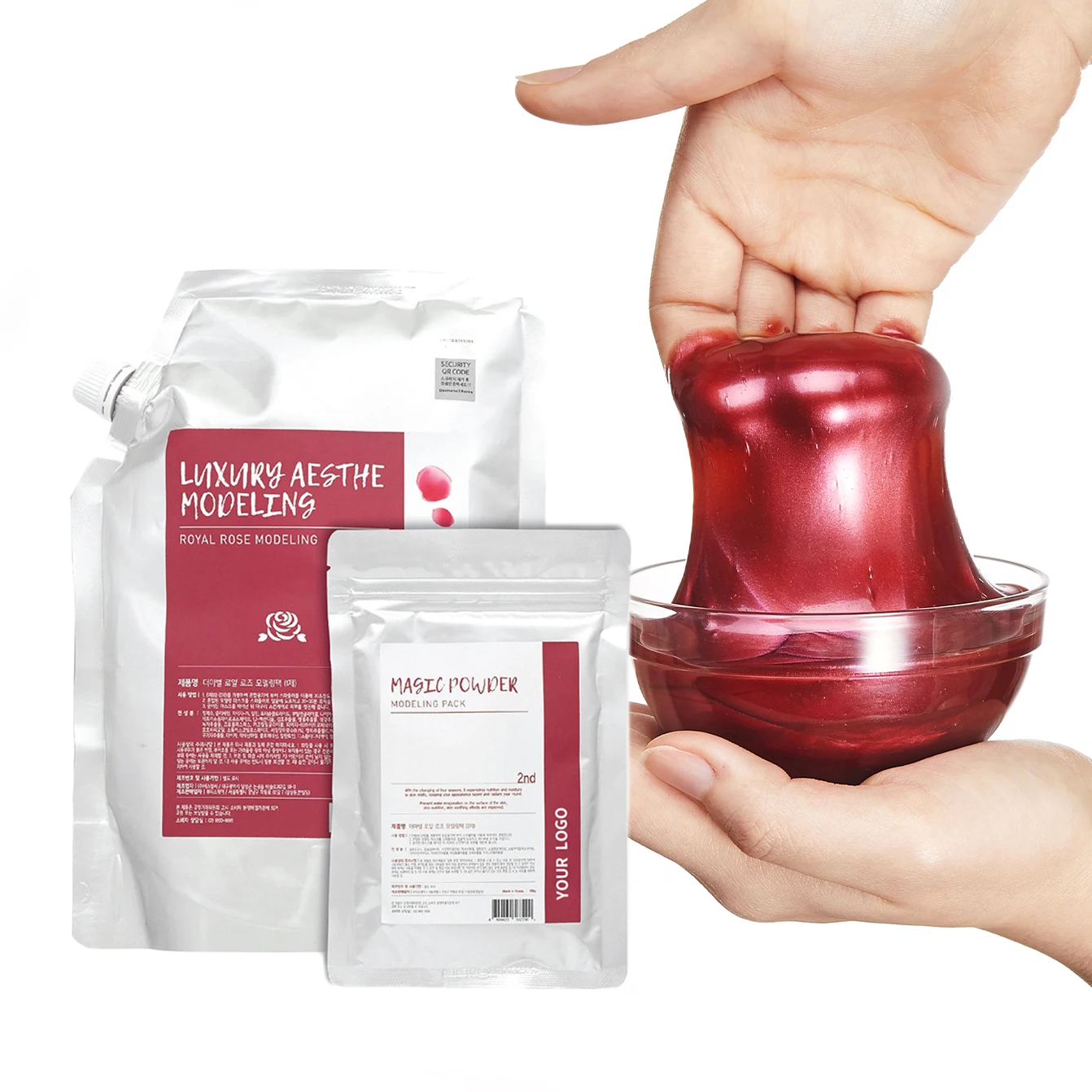 Made in Korea NO Logo Semi-product Facial Mask Powder Moisturize Whitening Jelly Mask Gel SPA Rubber Modeling Mask