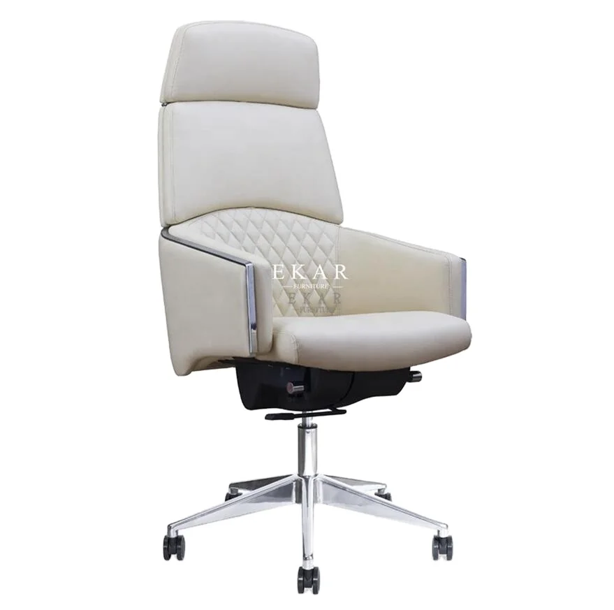 Лидер продаж, белый винтажный регулируемый высокий профессиональный офисный стул для офиса