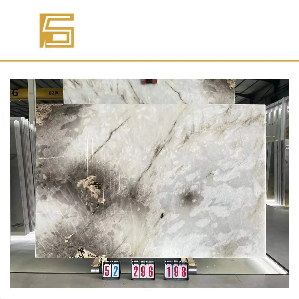 Natural stone polished Pantagonia marble stone with big white crystal big slab for wall tiles