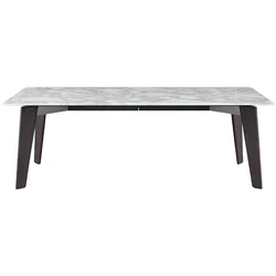 Wholesale A Grade Quality Guaranteed  20Mm Thickness Dining Table Set Modern Marble Wood Legs