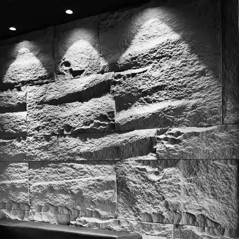 Recommend light weight outdoor exterior decorative PU faux rock polyurethane stone panel