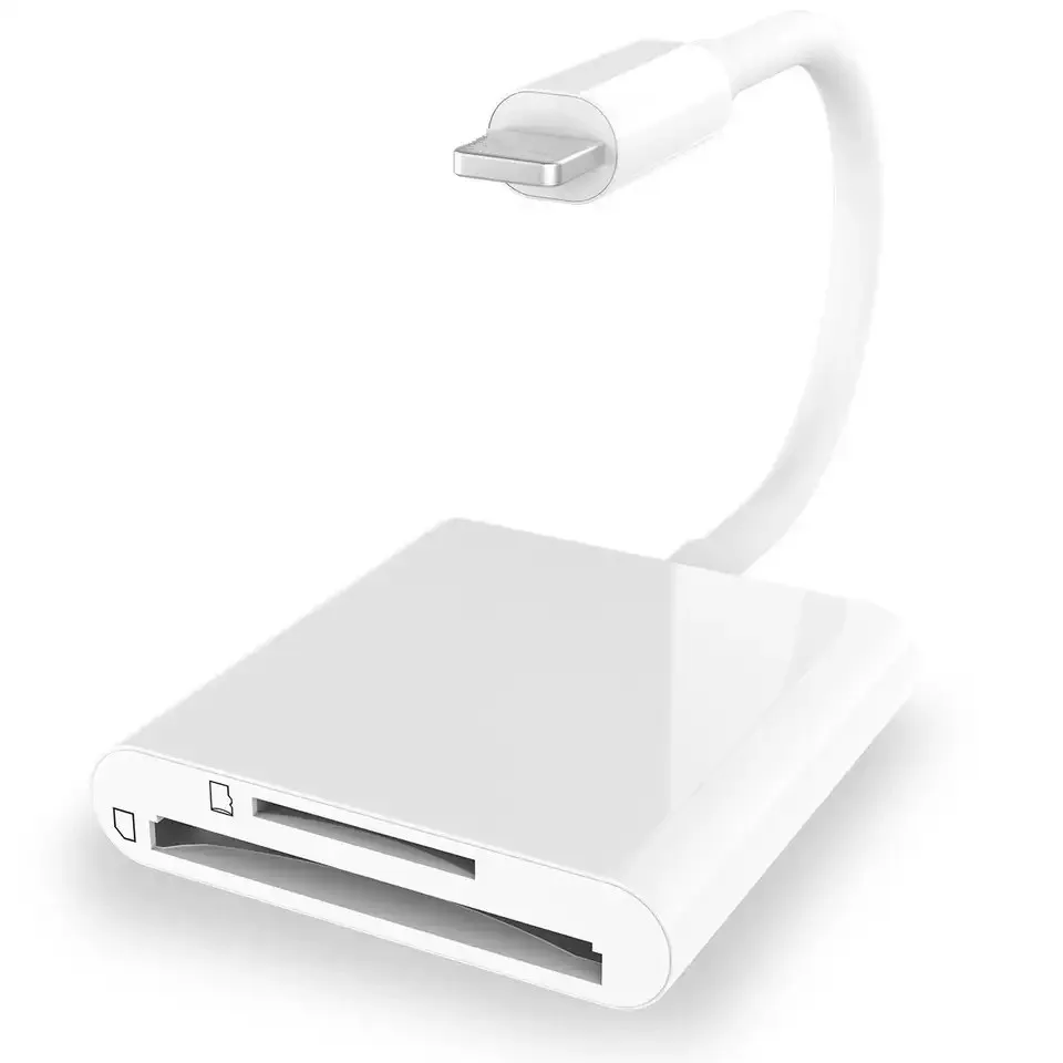 2 in 1 Lighting To TF SD Card Adapter Card Reader For Laptop For iPhone