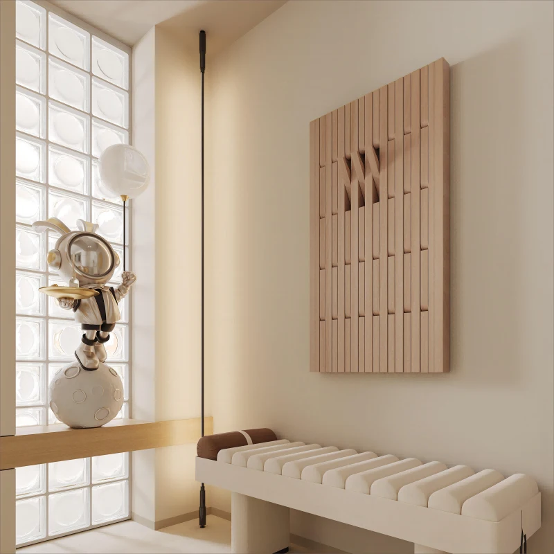 Entryway Art Flip Down Foldable Hook Wall Mounted Clothes Hanger Natural Wood Piano Coat Rack