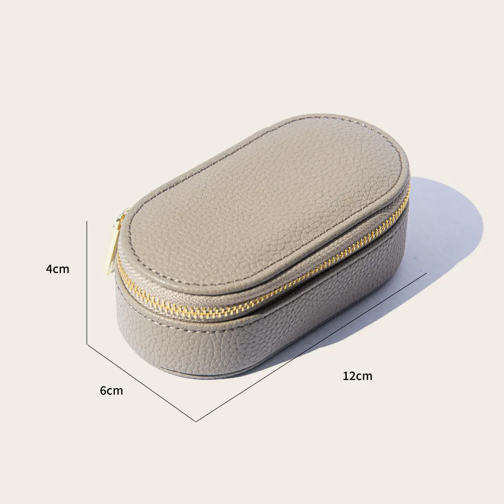 High quality portable earring necklace gift box jewelry case leather luxury jewelry box customized