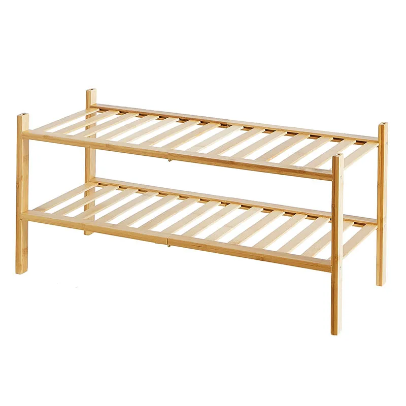 Wholesale Shoe shelf Custom Modern Stackable Living Room Storage Organizer Eco-friendly Bamboo Shoe Rack