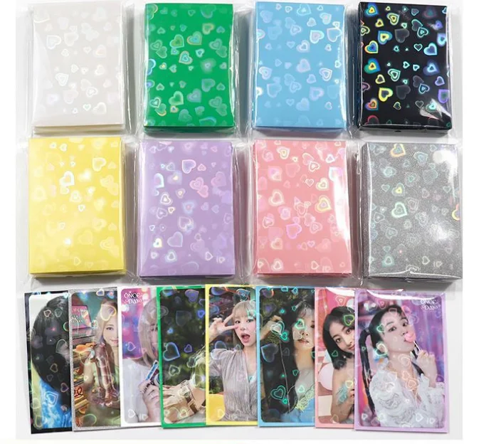 Макаронный лазер 24 шелк TCG/CG/MTG/YUGIOH сплошной цвет карточный рукав поляроид kpop фотозащитная пленка