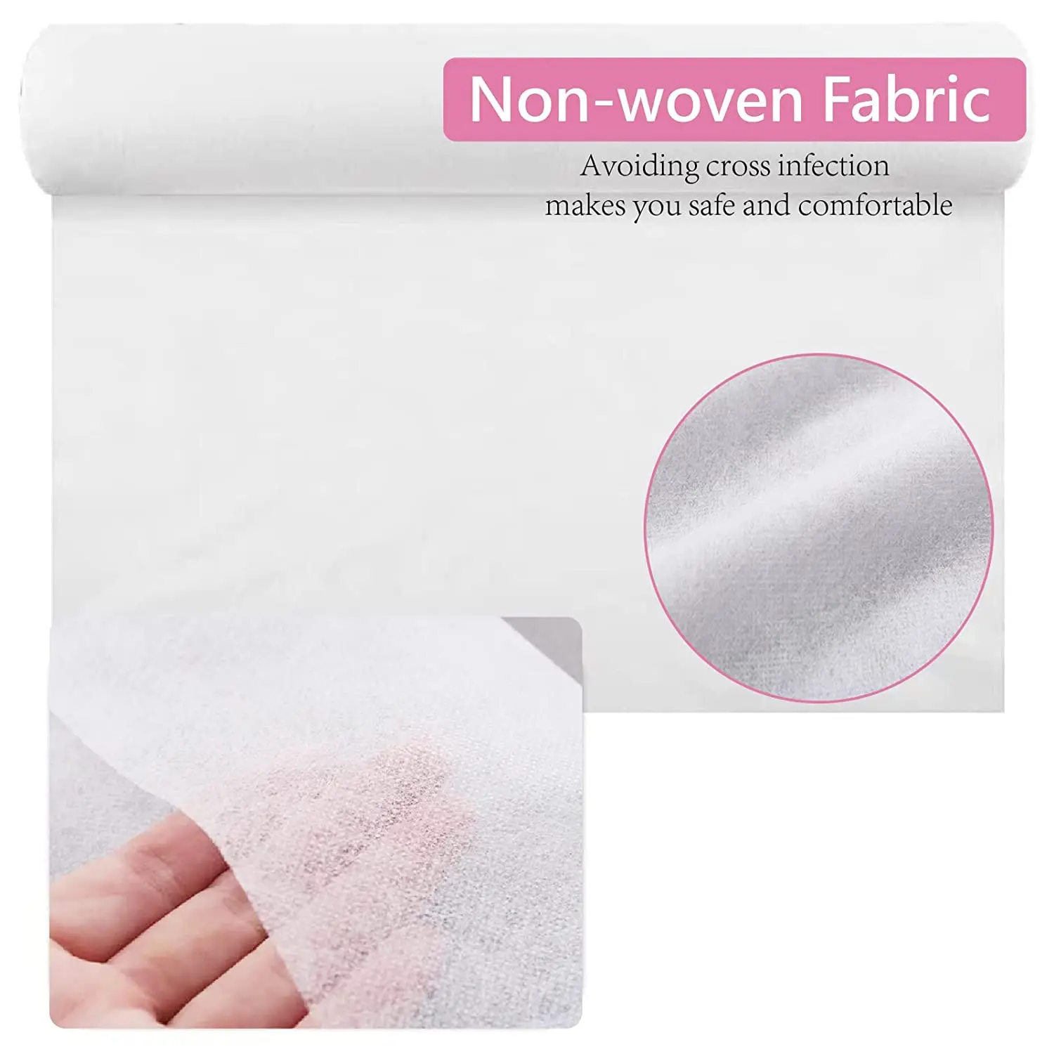 Customized Breathable Anti Slip Non Sterile White Fabric Disposable Nonwoven Bed Sheet Roll For Esthetician Supplies