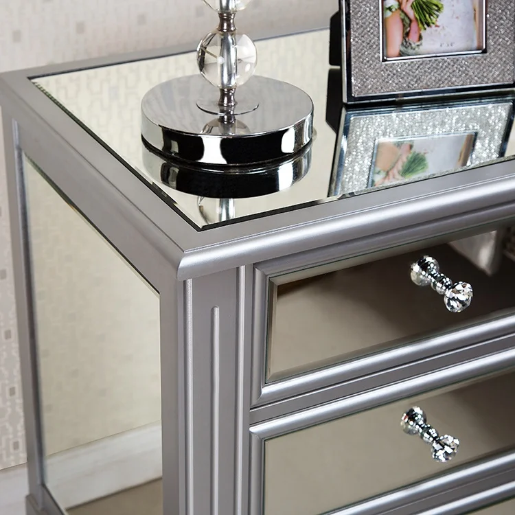 
Classic bedroom furniture bedside table lamp nightstand mirror 