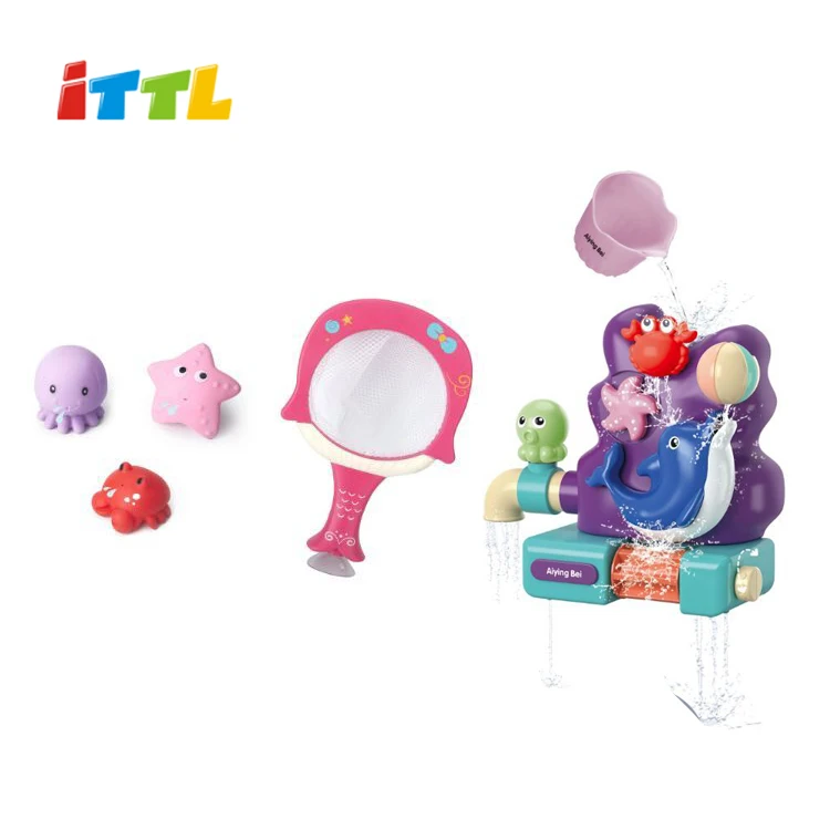 Happy shower 11 шт. Набор для игры с дельфином пластиковая детская игрушка ванны 18