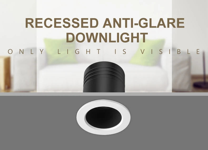 Modern Focus small size 3W/7W recessed trimless cob led mini spotlight