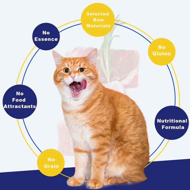 Pet Supplies Oem Custom 15g Cat Delicious Wet Food Treats Snacks Canned In Bag Food Shrimp Tuna Chicken Breast Cod Tin Can