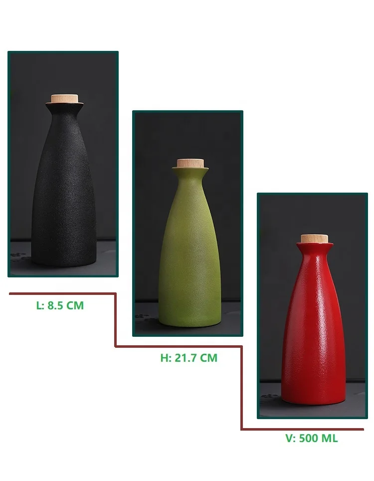 Handmade Nordic Style Ceramic Cup Stoneware Wine Pot Creative Terracotta Clay Water Bottle Lid Direct Drinking Applicable