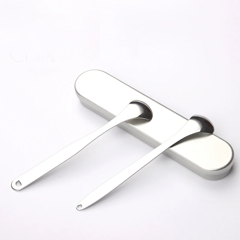 Custom wholesale metal stainless steel dental hygiene kit copper Tongue Cleaners tongue scraper kit for kid