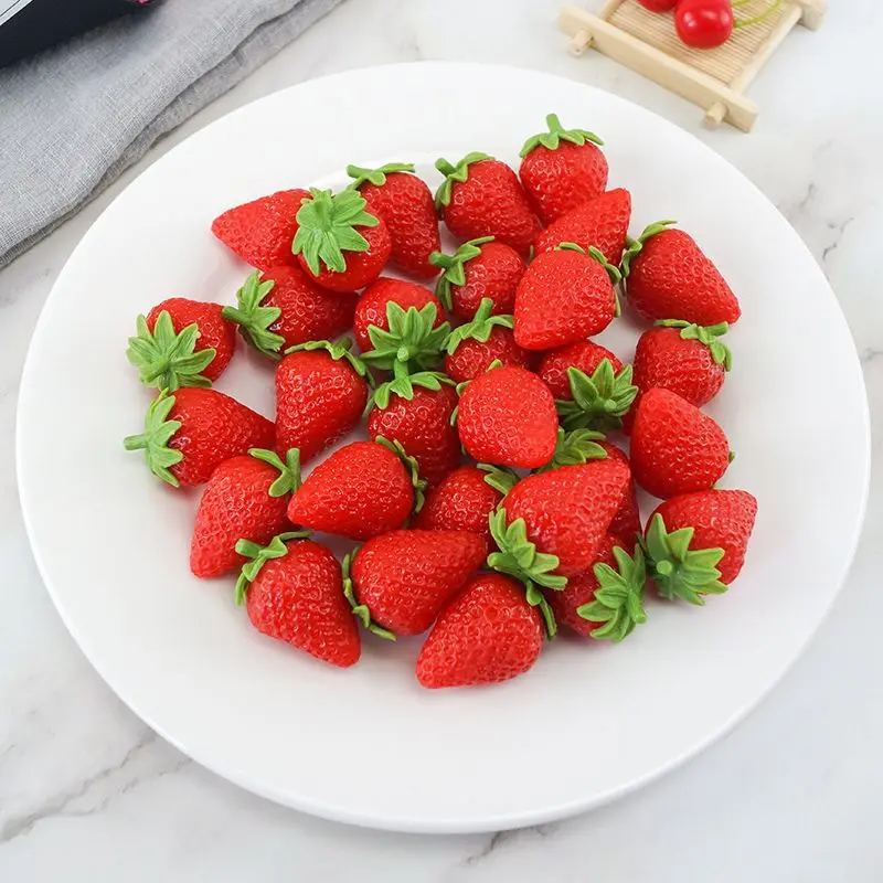 Red Strawberry Artificial Strawberry foam material imitation Strawberry cake bouquet decoration accessories flower packaging