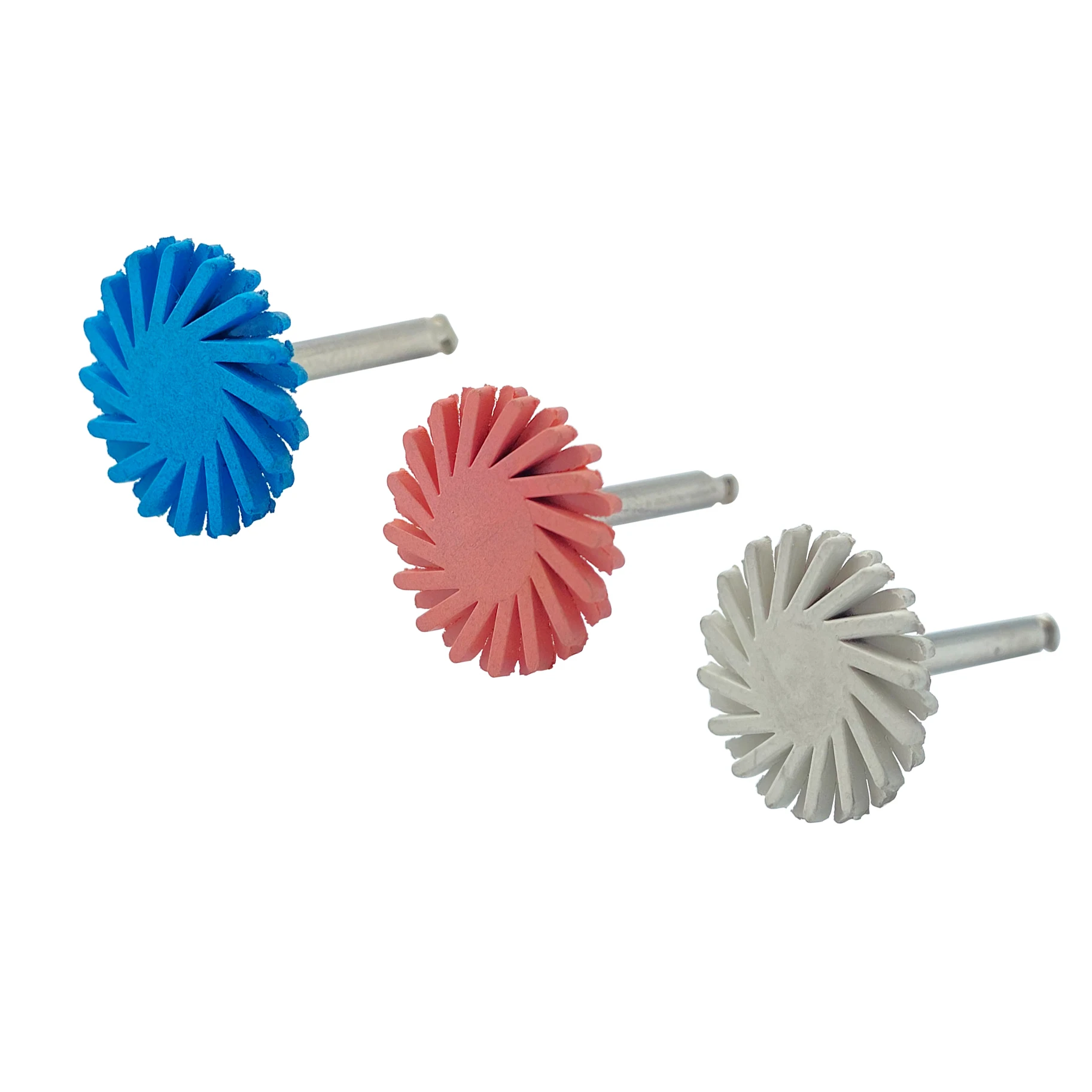 Dental Rubber Polisher Composite Resin Polishing Disc Diamond System RA Disc 14mm Wheel Spiral Flex Brush Burs