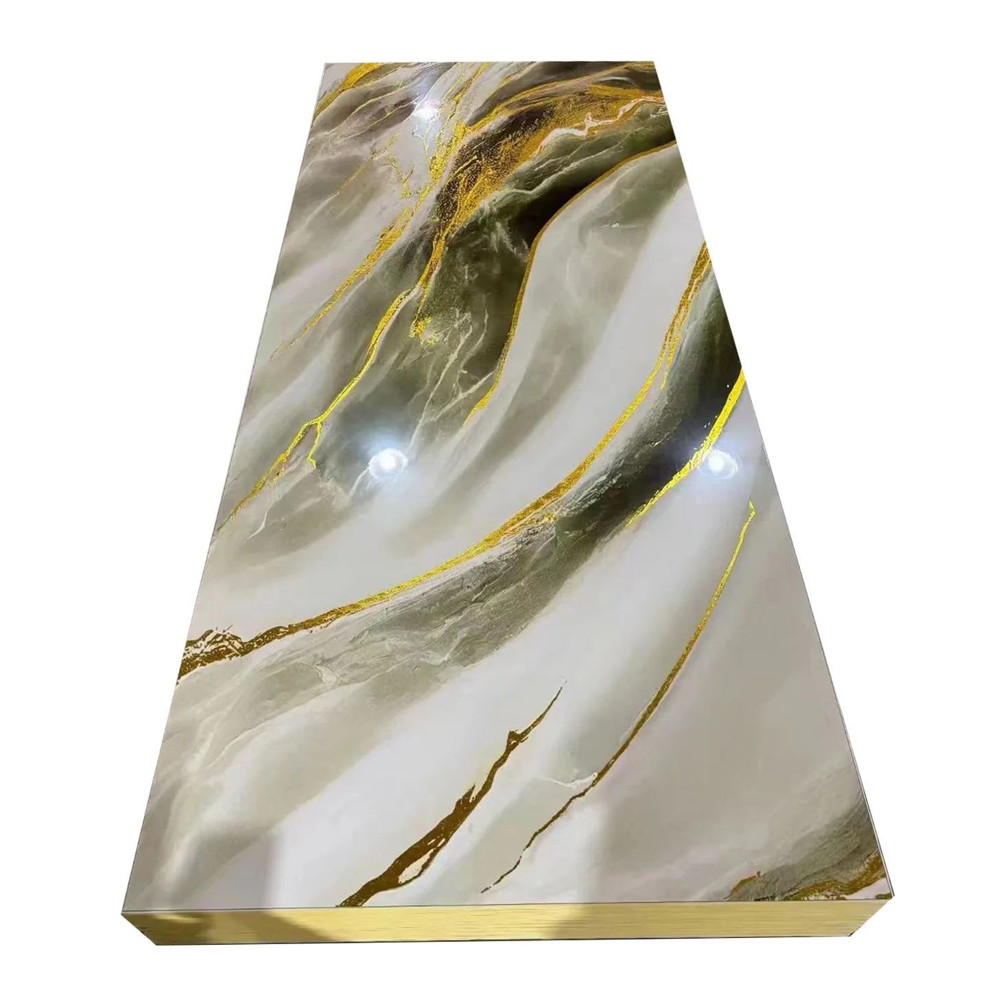 Metal Texture WPC Wall Panel Interior Decoration Bamboo Charcoal Wood Veneer waterproof