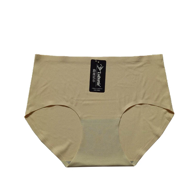 Lubunie in-stock OEM Ladies Ice silk panty stylish seamless underwear for women