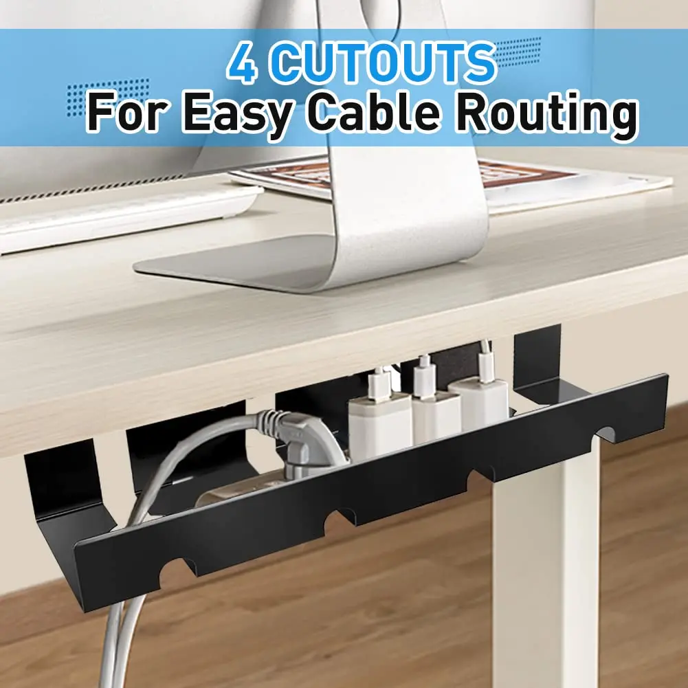 under desk cable management tray metal raceway wires cable tidy organizer office home cable tray