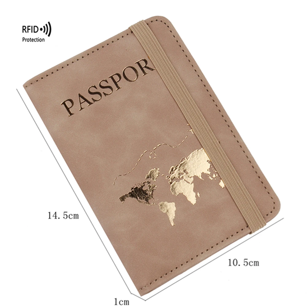 Wholesale Designer RFID PU Leather Wallet Travel Tighten the Straps Passport Card Holder Logo Fashionable Purse Bag Credit Card