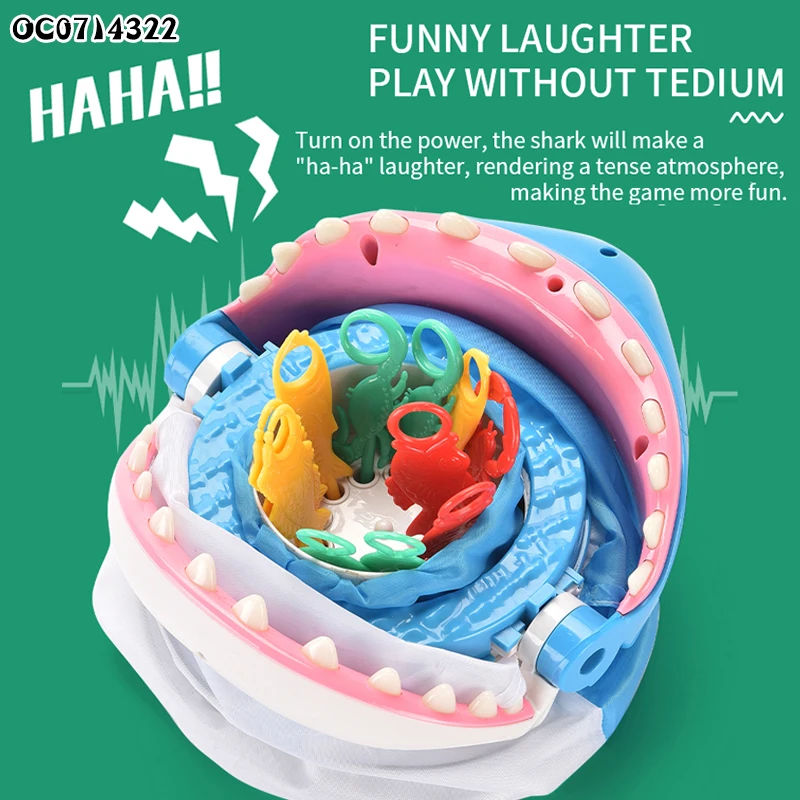 Kids interesting fortune bite shark fishing board game toy set for family