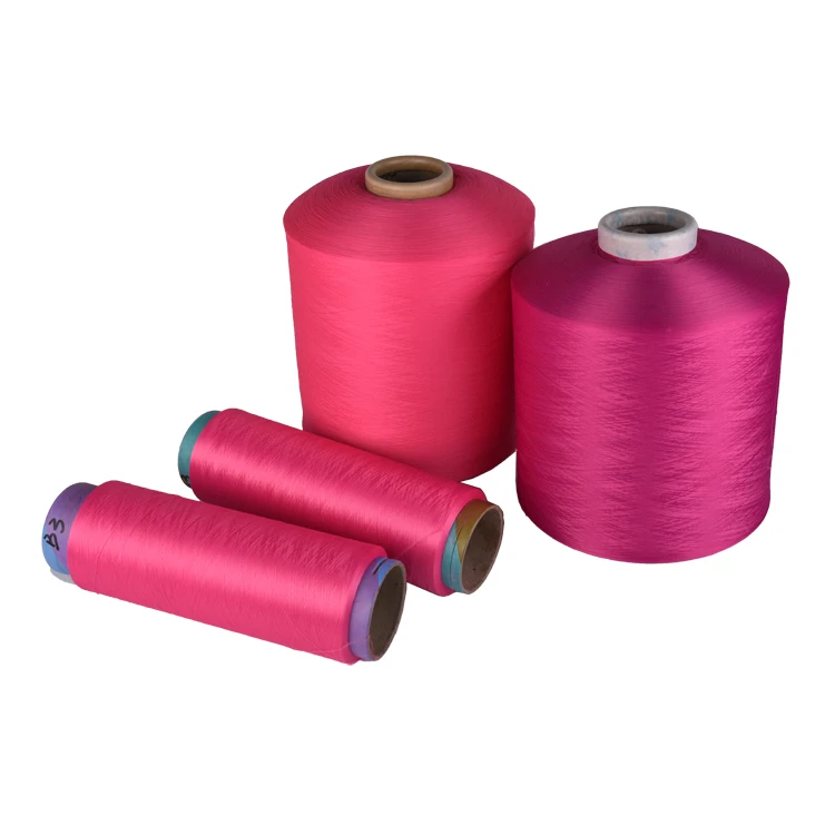 China 100% Polyester DTY Dope Dyed High Filament Yarn Knitting High Tenacity Yarn DTY Polyester Yarn