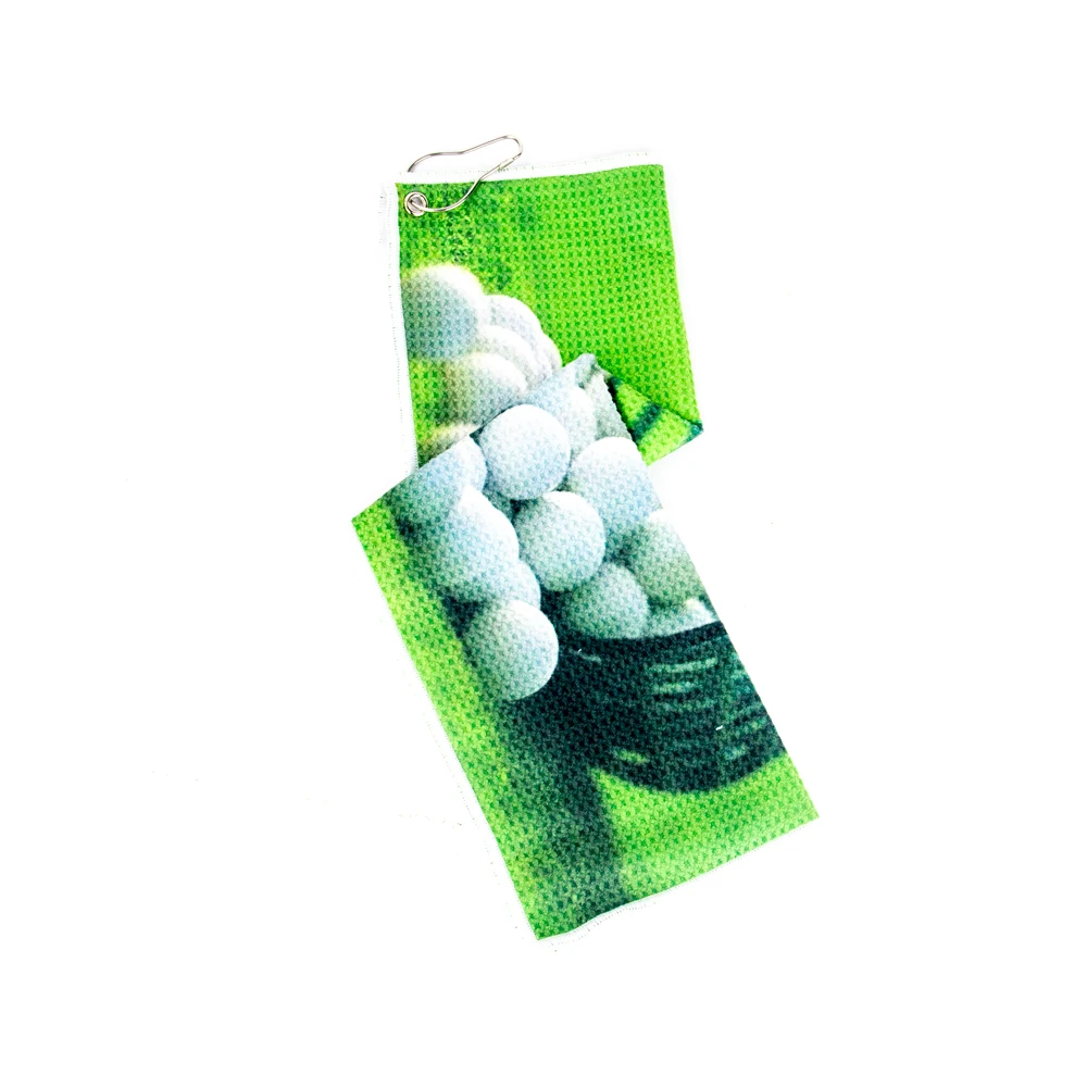 High quality and good price golf ball caddie towel New product magnet waffle golf towel
