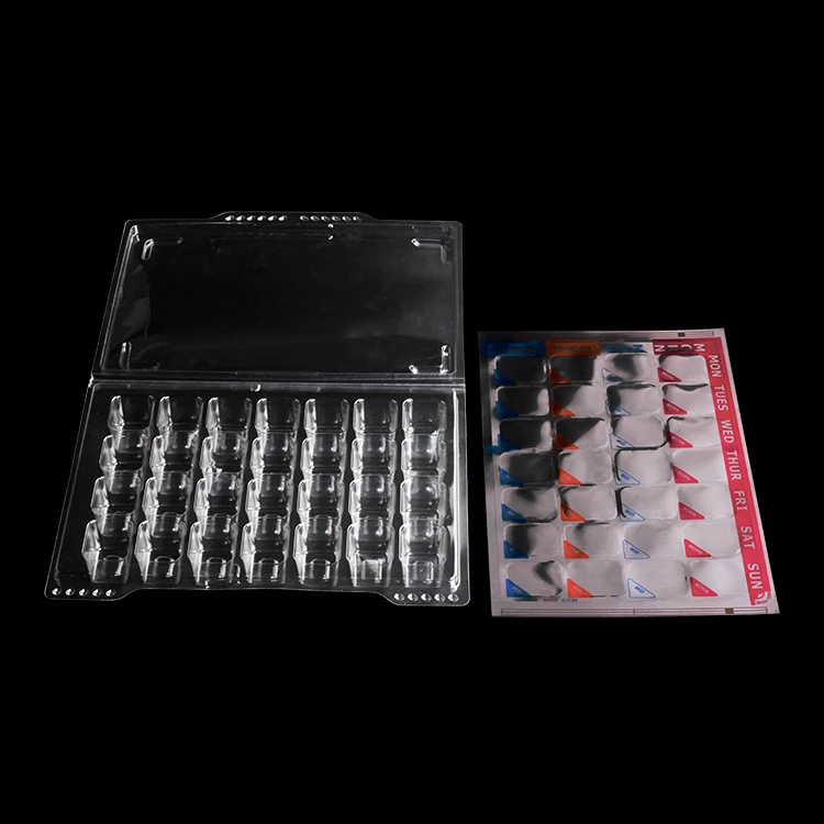 In-Stock Clear Plastic Pill Container Medicine Organizer Blister Dispenser Packaging Plastic Plates & Bowls for Pill Storage