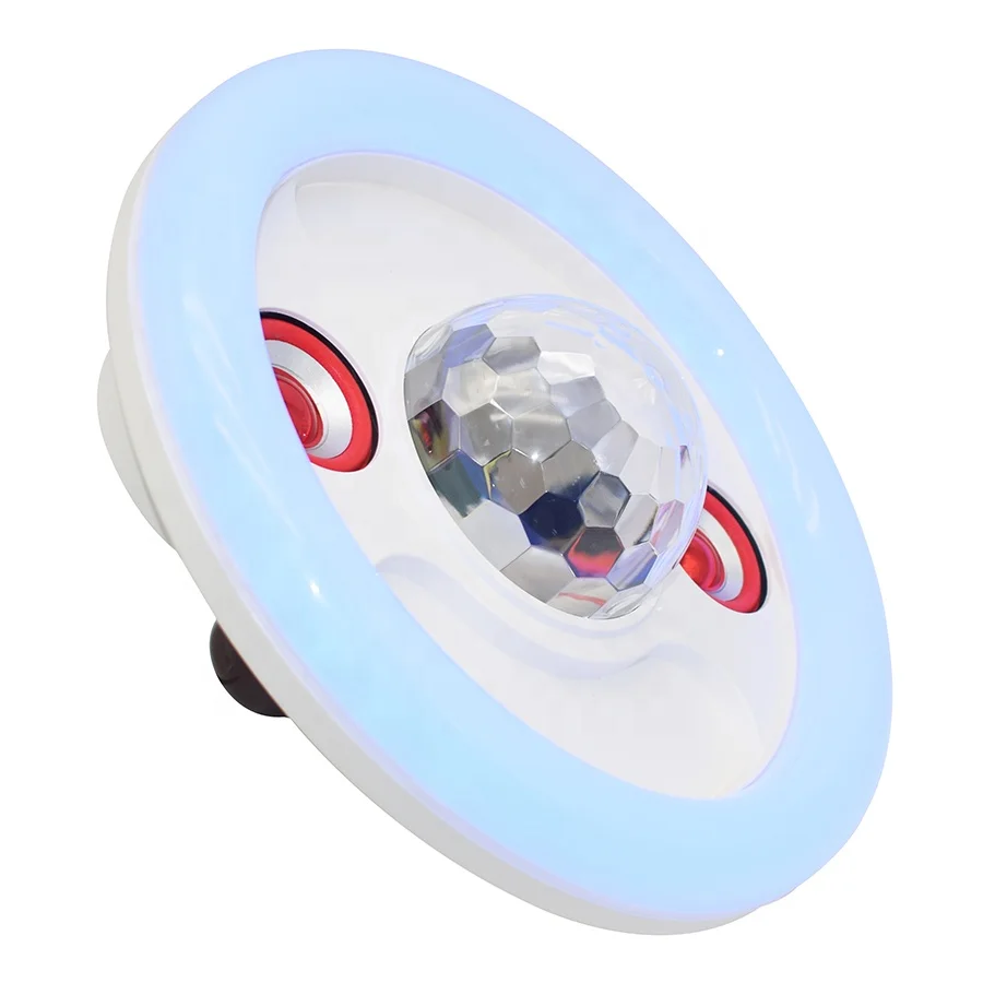 LED BT Light Bulbs with Double Speaker Disco Ball,Wireless 36W RGB Color Changing Music Lamp with Remote Control for Home