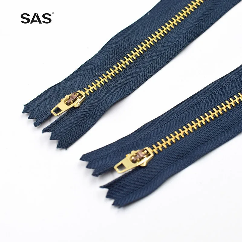 SAS высокое качество Zip Close End 3 # индивидуальный дизайн логотип размер цвет автоматический замок слайдер металлические джинсы молния