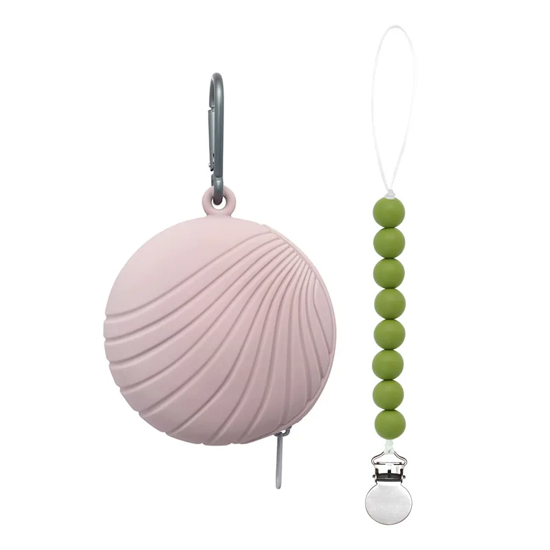 Wholesale Chewable Beaded Holder Wooden Dummy Baby Silicone Soother Chain Pacifier Clip