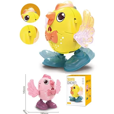 Children Puzzle Education Funny Interactive Game Toys B/O Electric Music Swing Cute Chicken Toys Animal For Kids
