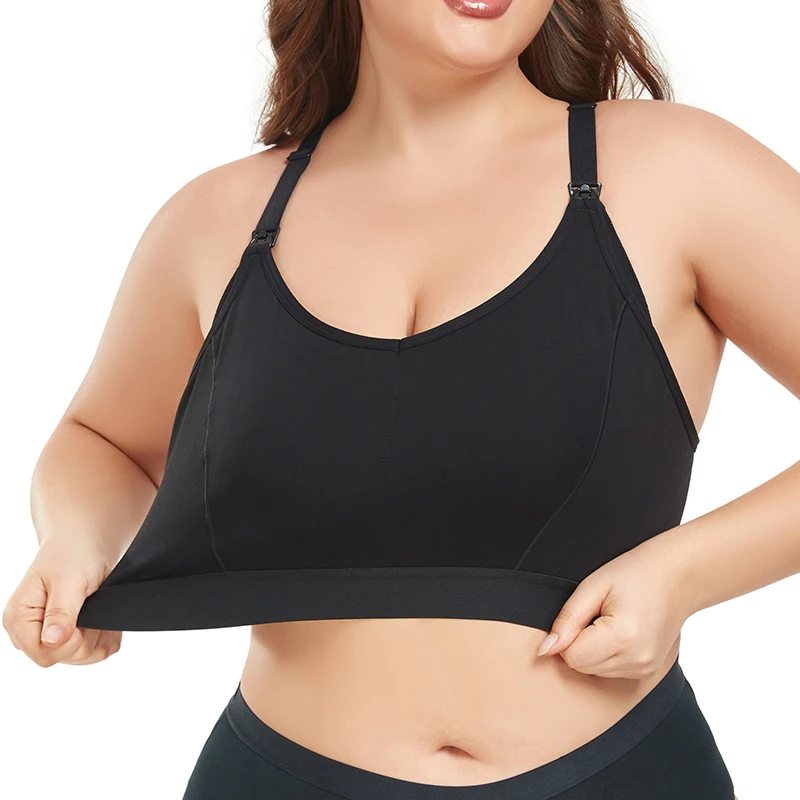 Factory Directly Sale S M L XL Comfort Cotton High Impact Racer Back Maternity Women Sports Nursing Breastfeeding Bra