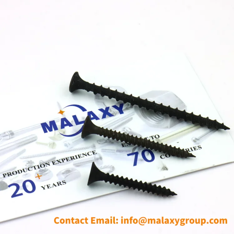 Malaxy Full Stock Full Size Galvanized Drywall Black Phosphated Dry Wall Screw