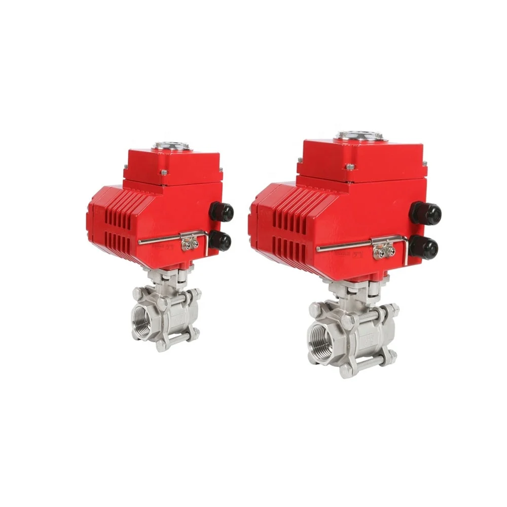 FURUI  AC220V 24VDC 12VDC 4 to 20mA Electric Actuator Water Flow Control Motorized Ball Valve