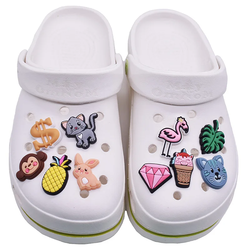 whole sales cheaper cartoon PVC rubber girls croc Shoe charms Decoration Accessories
