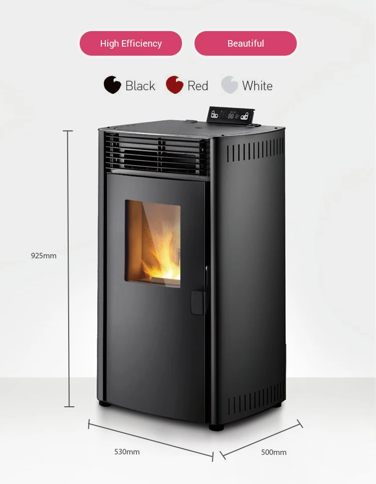 CE approved wood pellet burning stove for cooking and heating