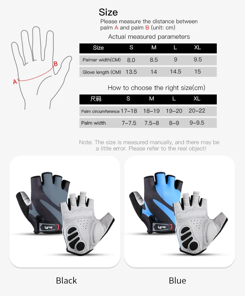 Summer Bike Accessories Shockproof Sports Gloves Fingerless Anti-slip Bicycle Motorcycle Riding Gloves