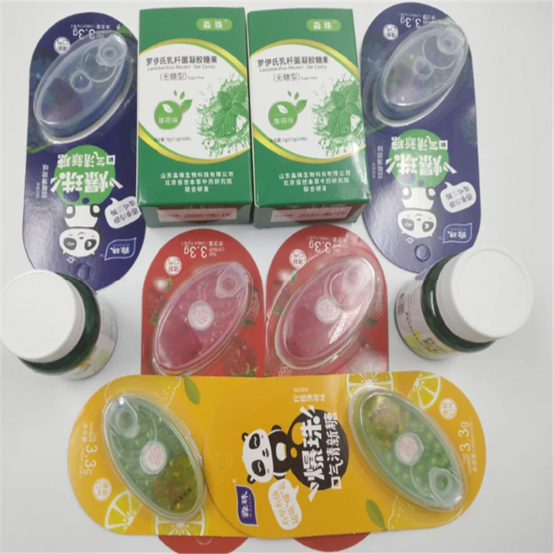 
Eco-friendly air cool chewing gum in food materials with menthol capsules 