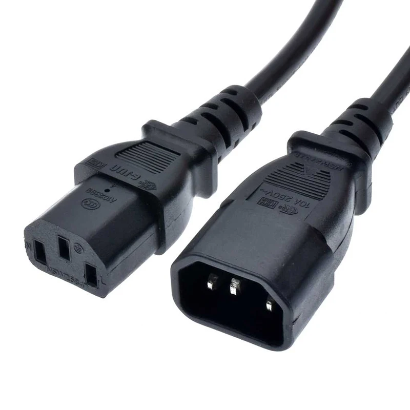 New Style 1.5M 2M 10A Extension plug PVC Jacket Pure Copper Cable Plug