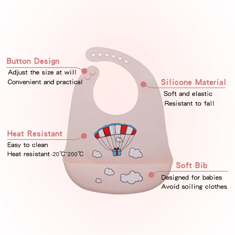 Baby kitchenware CUTE BPA-free bib customizable waterproof home feeding silicone baby bib baby bibs cotton