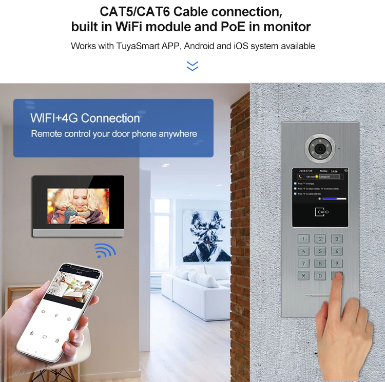 Bcomtech Smart TCP/IP SIP video doorbell system