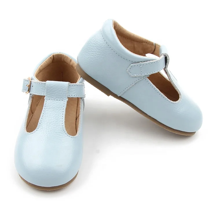 Wholesale New Fashion Hard Soles Kids Girls Genuine Leather Baby Dress Shoes