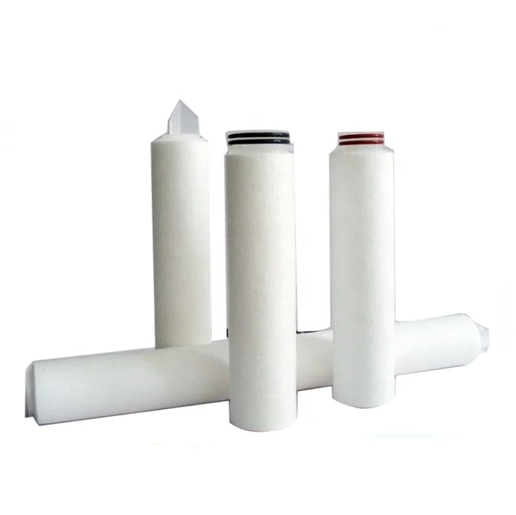 Wide Chemical compatability  Hydrophobic 20 inch PVDF membrane air filter cartridge with 226 fin/ DOE for gas Sterile Filtration