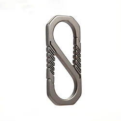New titanium alloy carabiner keychain quick release EDC key holder with titanium key ring